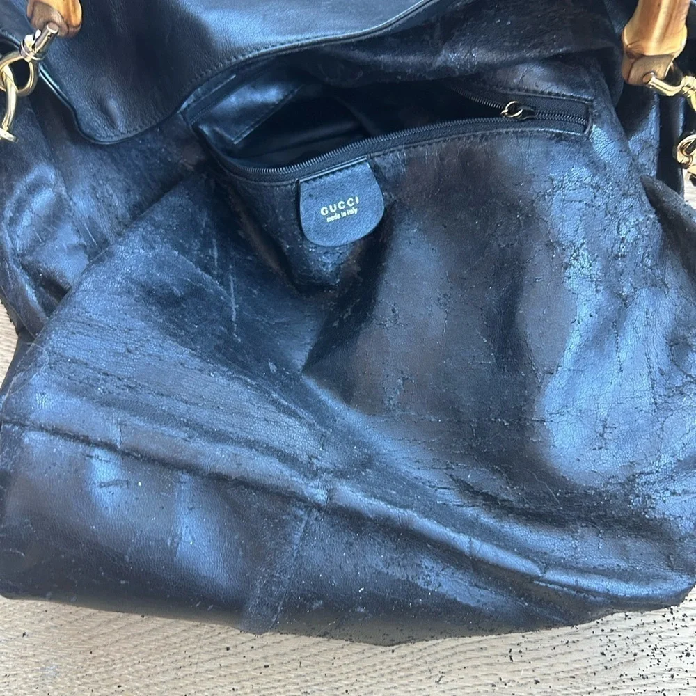 Gucci Leather Bamboo Crossbody/Hobo - Picture 8 of 10